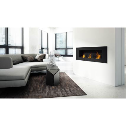 Kratki - Chimenea BIO empotrada 40x120 cm 3x1,1kW negro