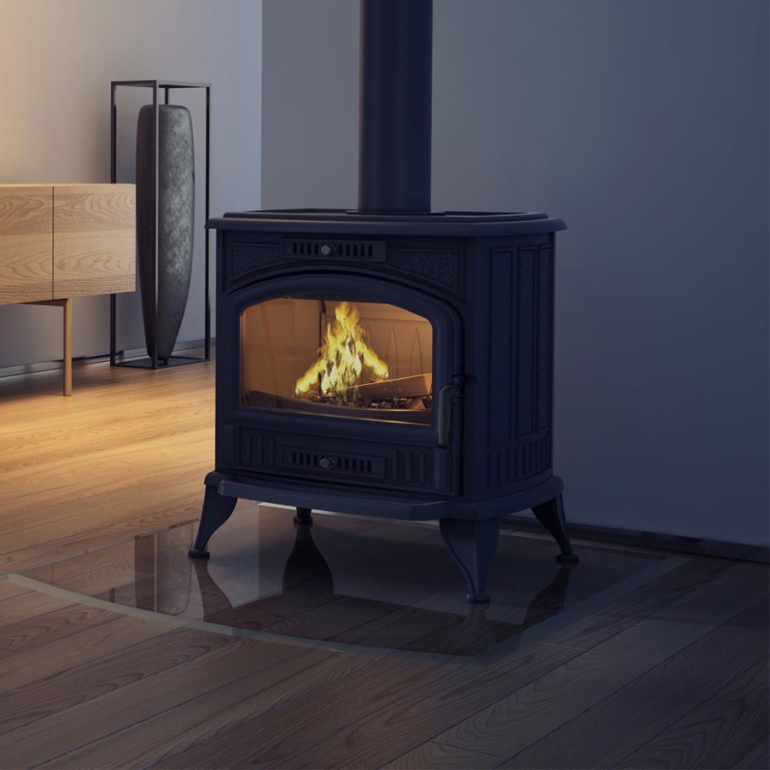 Kratki - Estufa de fundición para chimenea 8kW 130mm