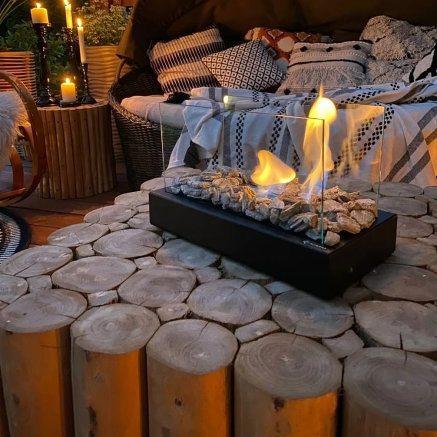 Kratki - Chimenea BIO 21,8x35,4 cm 1kW negro