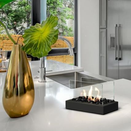 Kratki - Chimenea BIO 21,8x35,4 cm 1kW negro