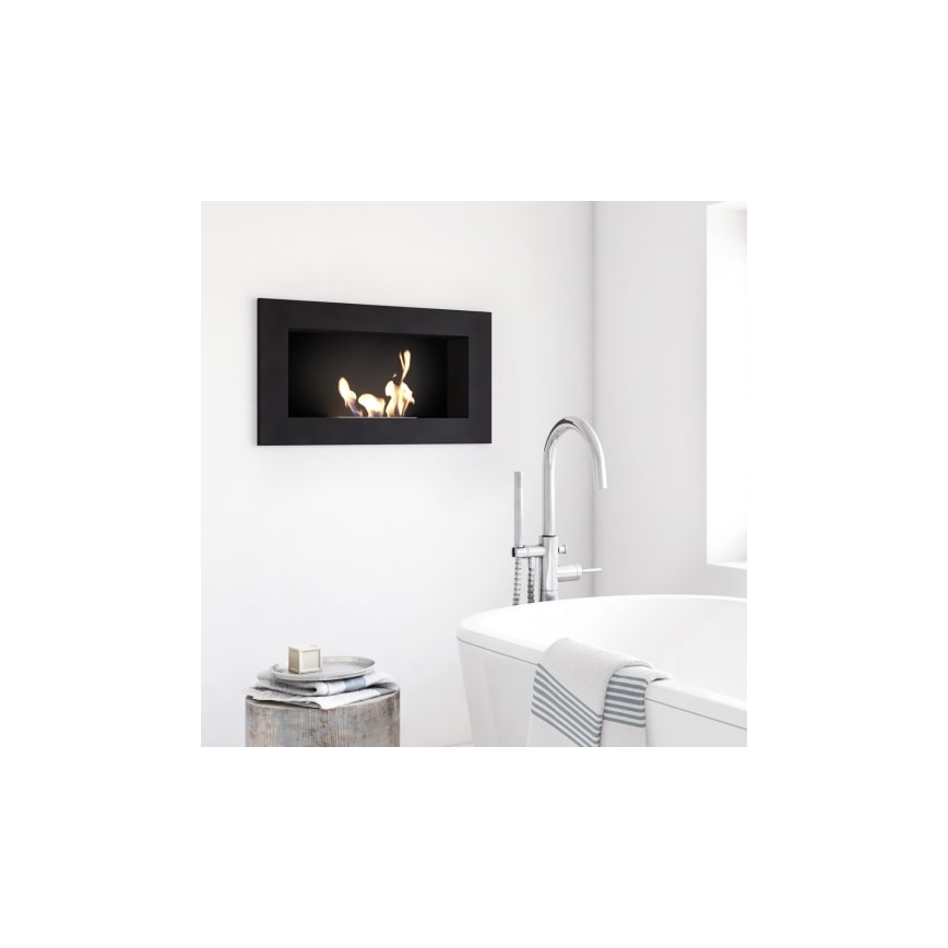 Kratki - Chimenea BIO empotrada 37,4x64,8 cm 1kW negro