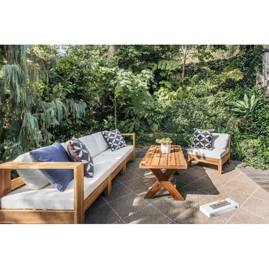 Kratki - Chimenea BIO 25,2x39cm 1kW blanco