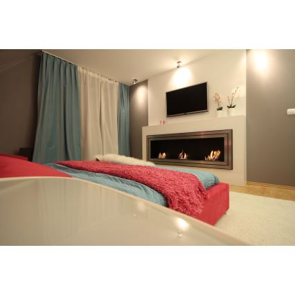Kratki JULIET/1800/TUV - Chimenea BIO empotrada JULIET 65x180 cm 3x2,5kW cromo brillante