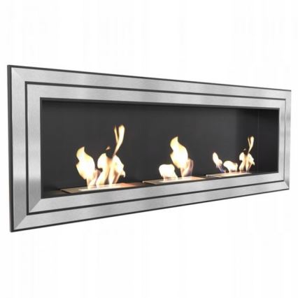 Kratki JULIET/1800/TUV - Chimenea BIO empotrada JULIET 65x180 cm 3x2,5kW cromo brillante