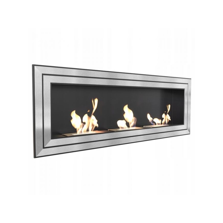 Kratki JULIET/1800/TUV - Chimenea BIO empotrada JULIET 65x180 cm 3x2,5kW cromo brillante