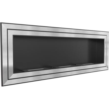 Kratki JULIET/1800/TUV - Chimenea BIO empotrada JULIET 65x180 cm 3x2,5kW cromo brillante