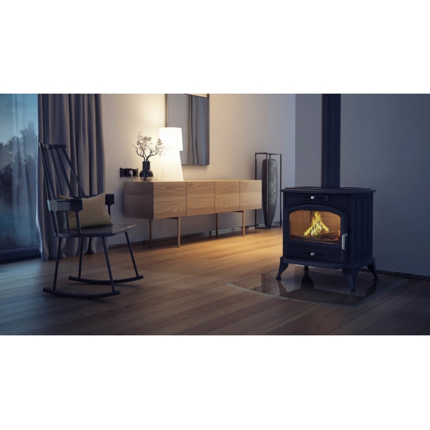 Kratki - Estufa de fundición para chimenea 8kW 130mm