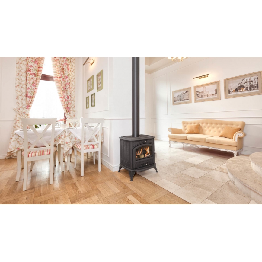 Kratki - Estufa de fundición para chimenea 8kW 130mm