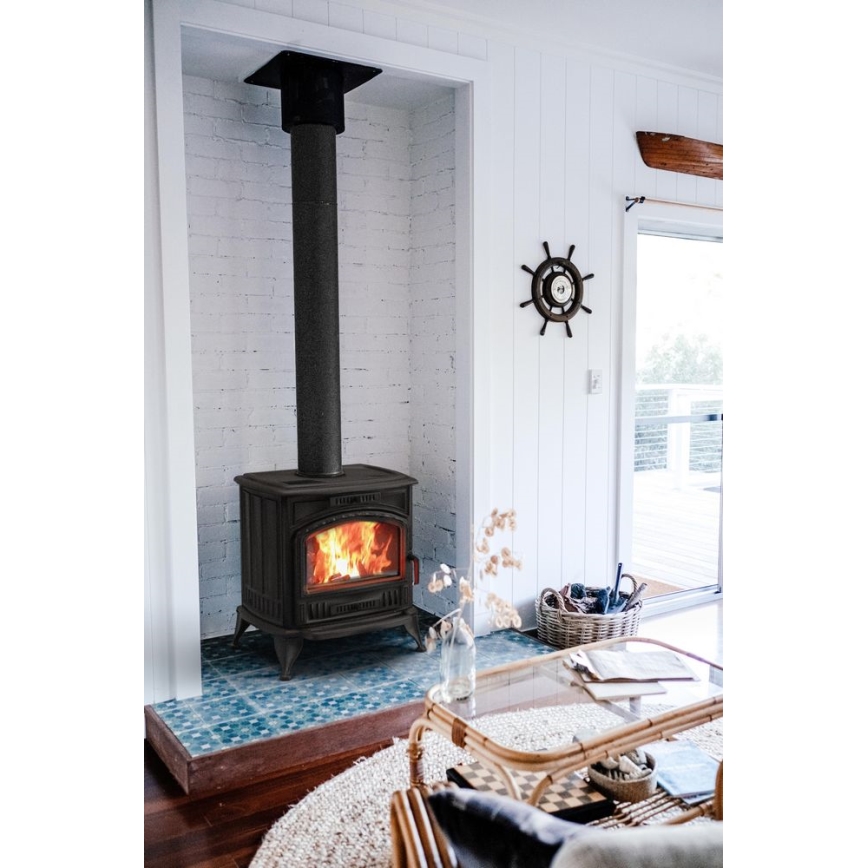 Kratki - Estufa de fundición para chimenea 8kW 130mm