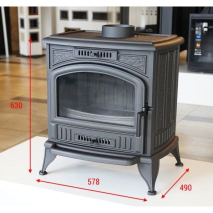 Kratki - Estufa de fundición para chimenea 8kW 150mm