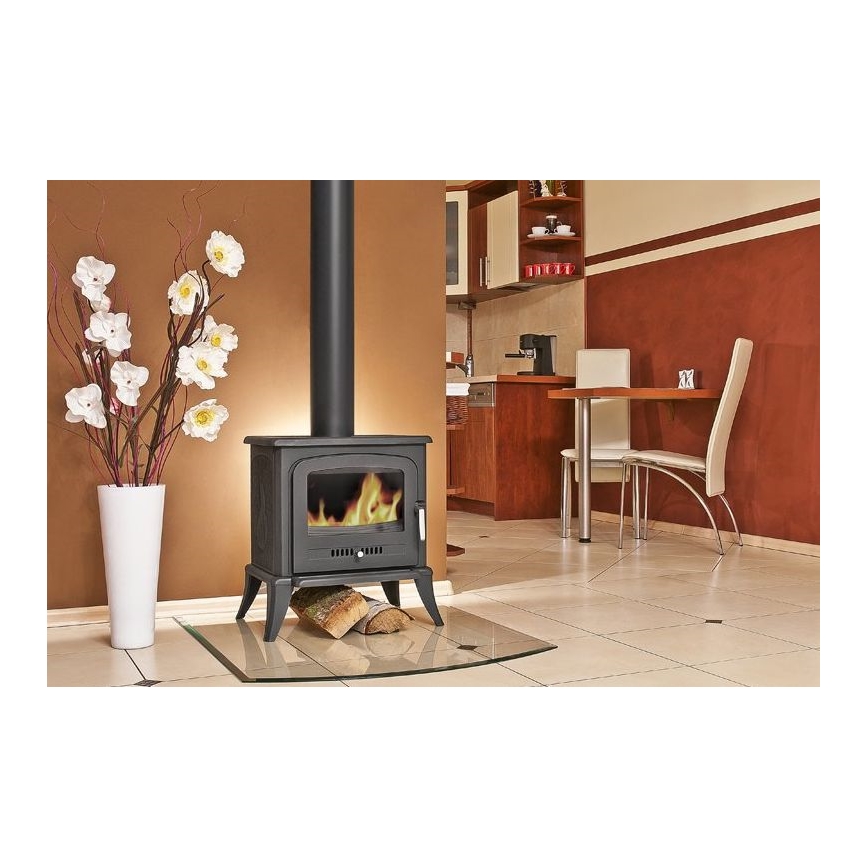 Kratki - Estufa de fundición para chimenea 5kW 130mm