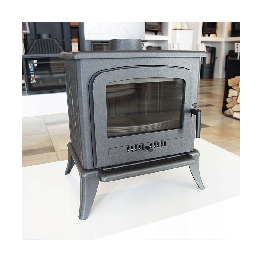 Kratki - Estufa de fundición para chimenea 5kW 130mm