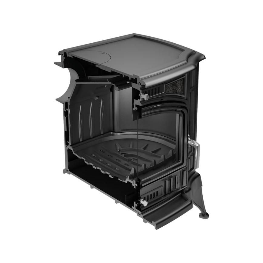 Kratki - Estufa de fundición para chimenea 10kW 150mm