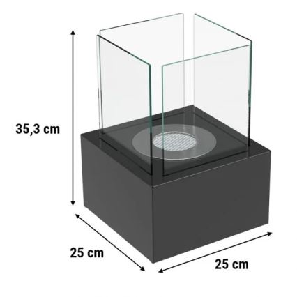Kratki - Chimenea BIO TANGO2 35,3x25 cm 1kW negro