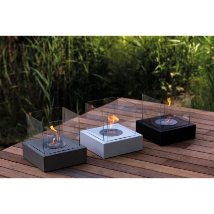 Kratki - Chimenea BIO 30,3x30 cm 1kW blanco