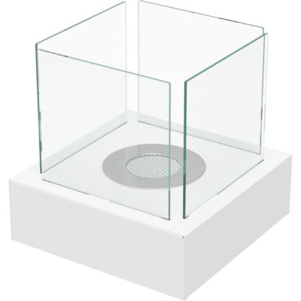 Kratki - Chimenea BIO 30,3x30 cm 1kW blanco