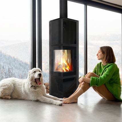 Kratki - Estufa de acero para chimeneas 8kW 150mm