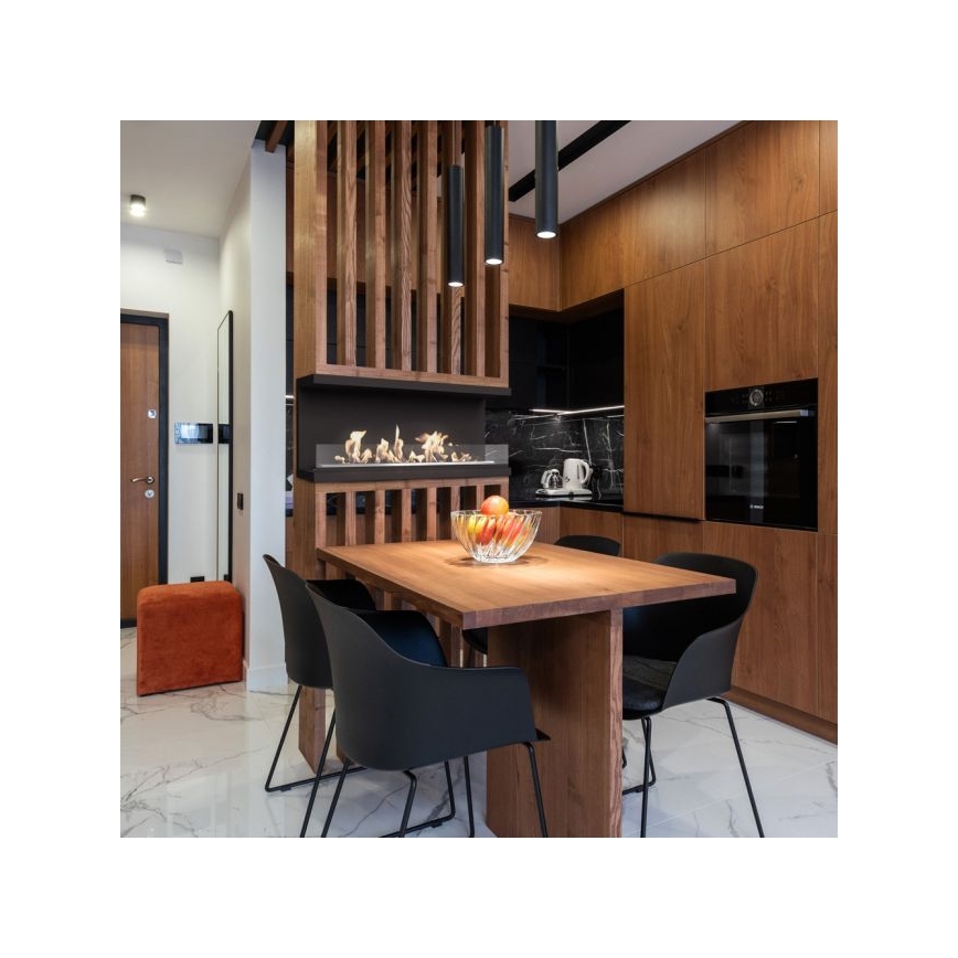 Kratki - Chimenea de bioetanol empotrada 50x100 cm 3,5kW negra