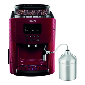 Krups - Cafetera automática con recipiente para leche ESSENTIAL 1450W/230V rojo