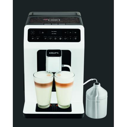 Krups - Cafetera automática con recipiente para leche EVIDENCE 1450W/230V blanco