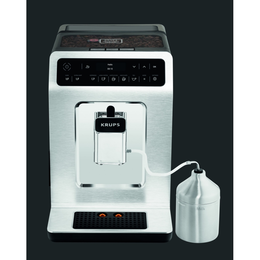 Krups - Cafetera automática con recipiente para leche EVIDENCE 1450W/230V blanco