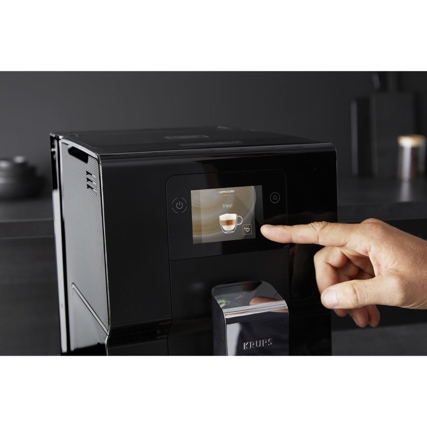 Krups - Cafetera automática con recipiente para leche INTUITION PREFERENCE 1450W/230V negro