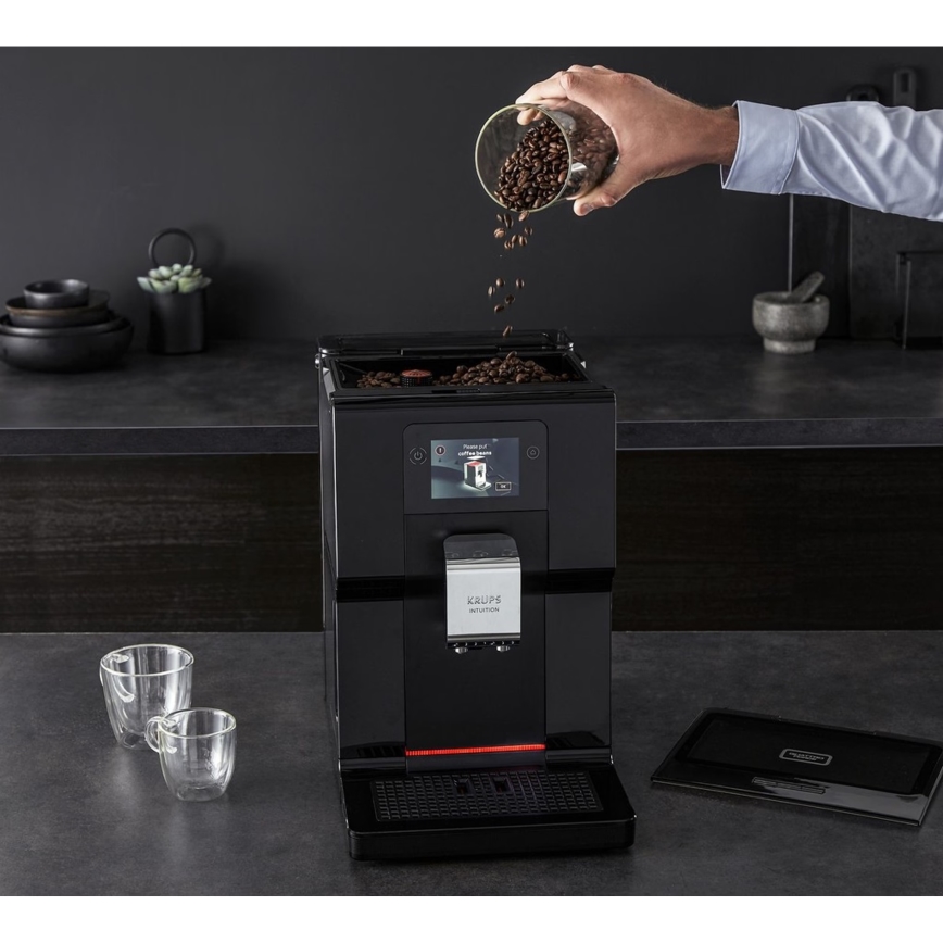 Krups - Cafetera automática con recipiente para leche INTUITION PREFERENCE 1450W/230V negro