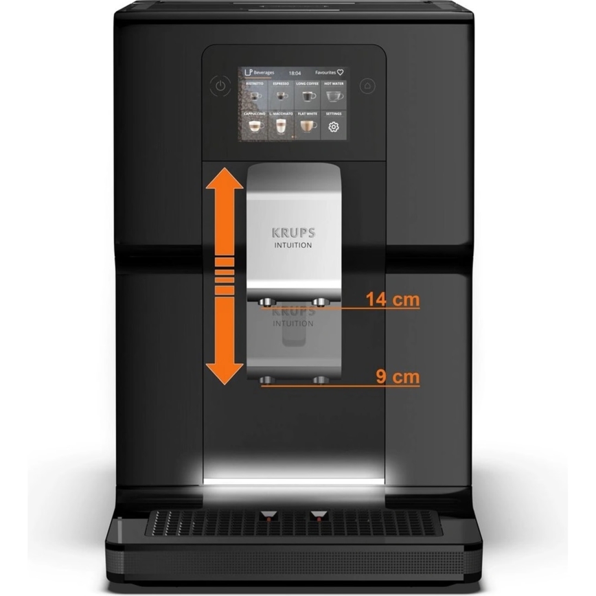 Krups - Cafetera automática con recipiente para leche INTUITION PREFERENCE 1450W/230V negro