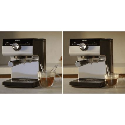 Krups - Máquina de café de palanca para dos tazas AUTHENTIC 1450W/230V gris