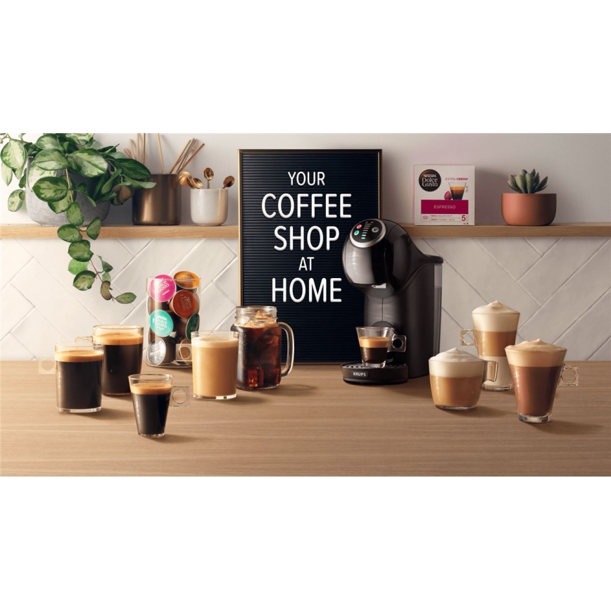 Krups - Máquina de café en cápsulas NESCAFÉ DOLCE GUSTO GENIO S 1500W antracita