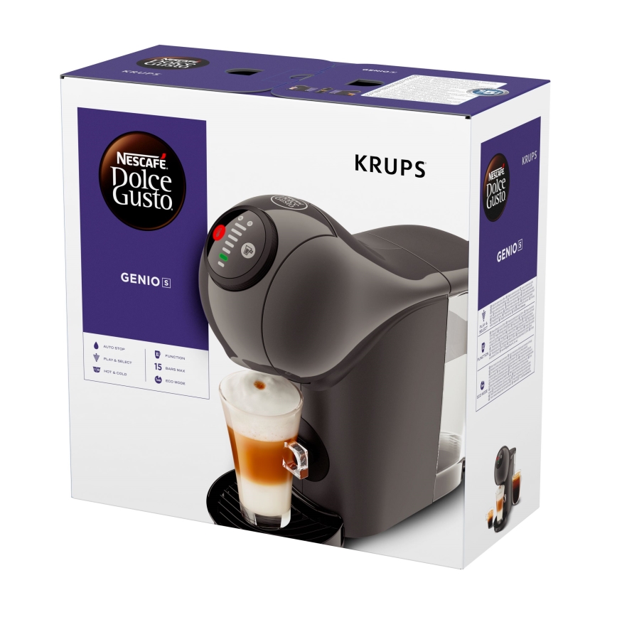 Krups - Máquina de café en cápsulas NESCAFÉ DOLCE GUSTO GENIO S 1500W antracita