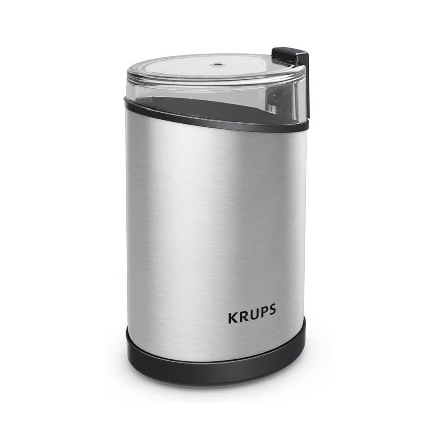 Krups - Molinillo eléctrico de café en grano 85g FAST-TOUCH 200W/230V cromo mate