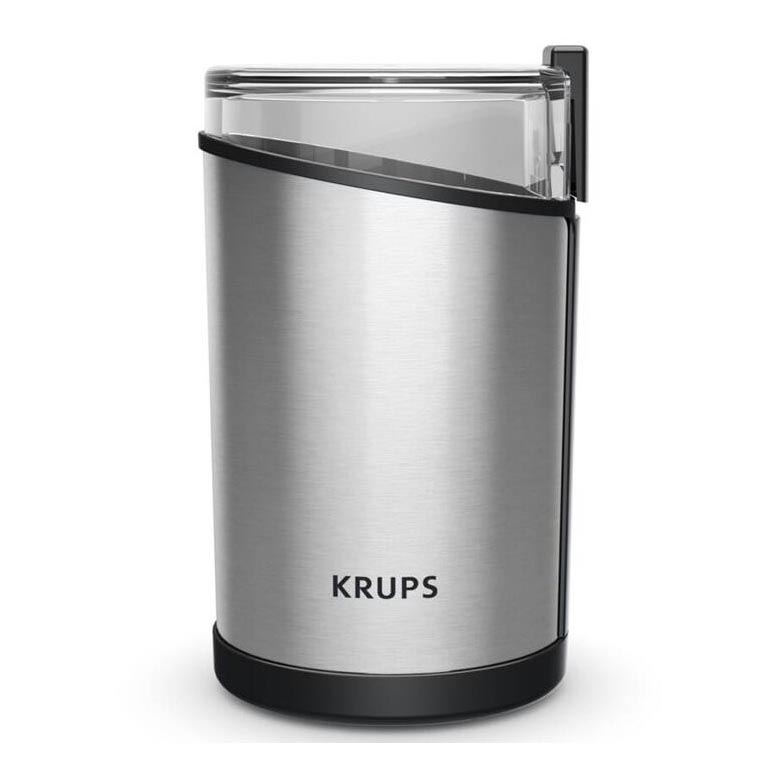 Krups - Molinillo eléctrico de café en grano 85g FAST-TOUCH 200W/230V cromo mate