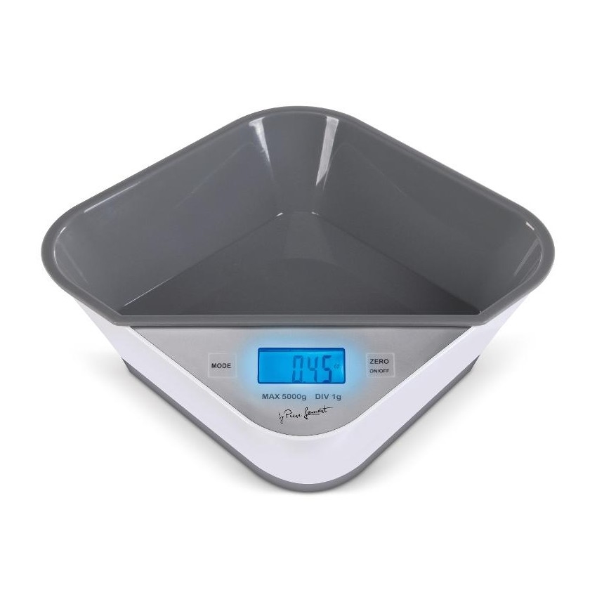 Lamart - Balanza de cocina digital 2x AAA blanca/gris