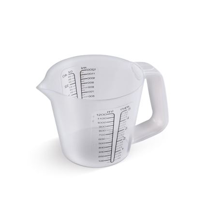 Lamart - Báscula de cocina digital con vaso medidor 2xAAA blanca