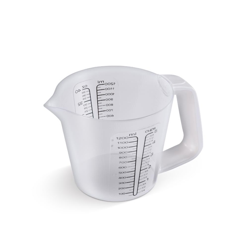 Lamart - Báscula de cocina digital con vaso medidor 2xAAA blanca