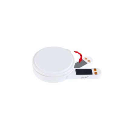 Lamart - Báscula de cocina digital con vaso medidor 2xAAA blanca