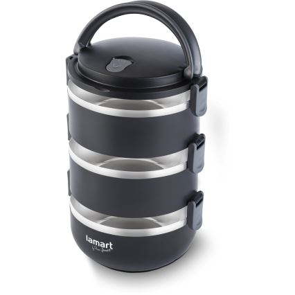 Lamart - Recipiente térmico para alimentos 1,8 l negro