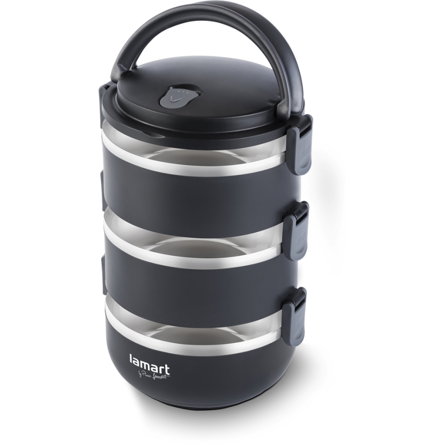 Lamart - Recipiente térmico para alimentos 1,8 l negro
