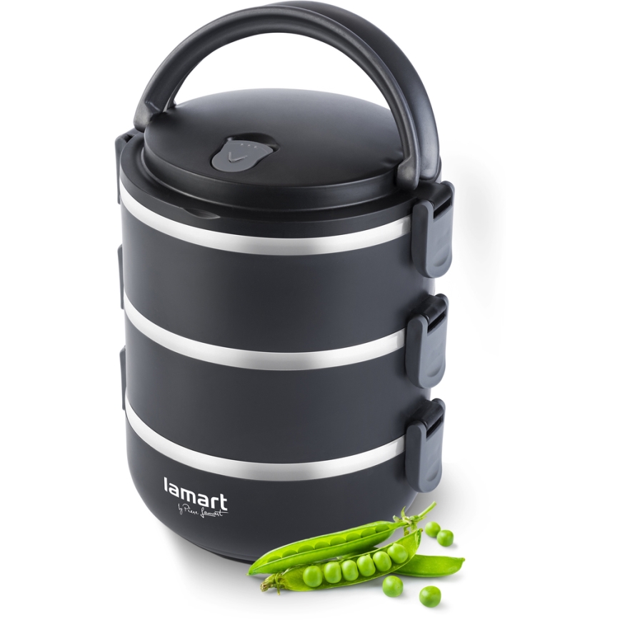 Lamart - Recipiente térmico para alimentos 1,8 l negro
