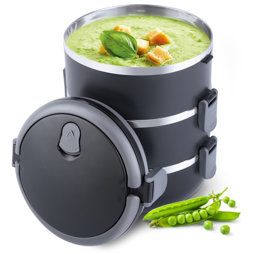 Lamart - Recipiente térmico para alimentos 1,8 l negro