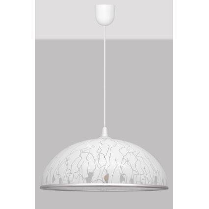 Lámpara Araña CIRCLE 1xE27/15W/230V blanco