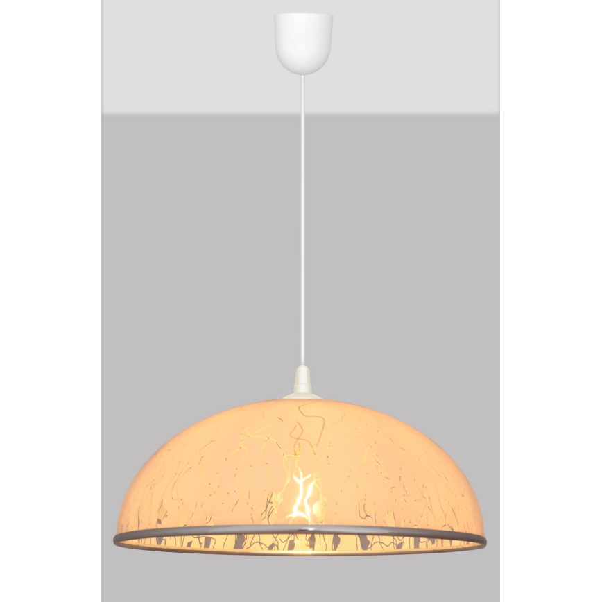 Lámpara Araña CIRCLE 1xE27/15W/230V blanco