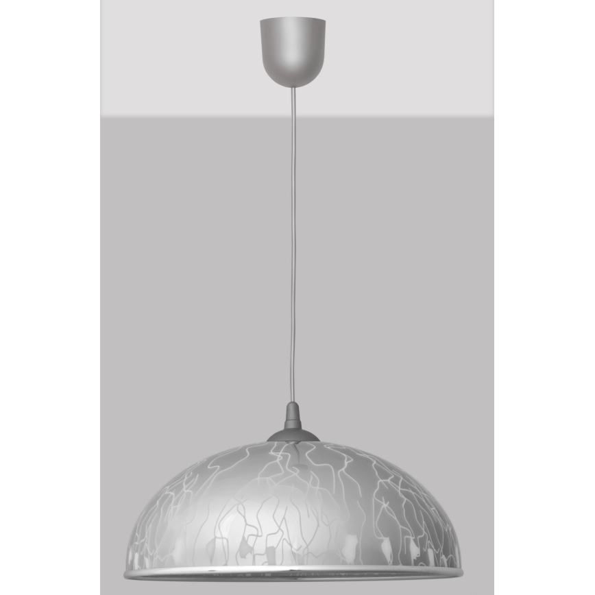 Lámpara araña CIRCLE 1xE27/15W/230V gris