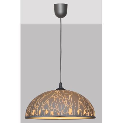 Lámpara araña CIRCLE 1xE27/15W/230V gris