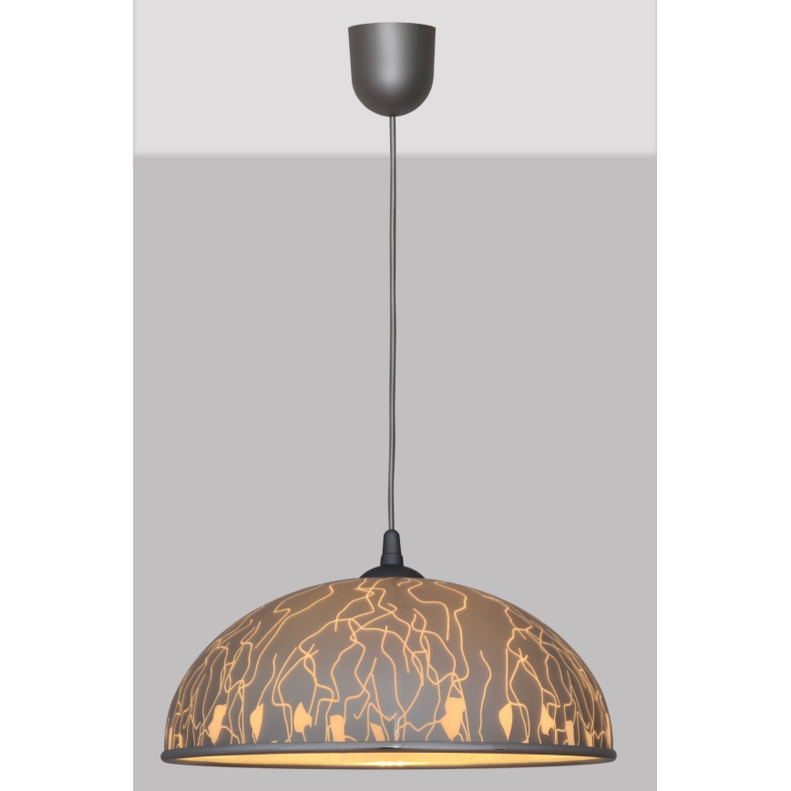 Lámpara araña CIRCLE 1xE27/15W/230V gris
