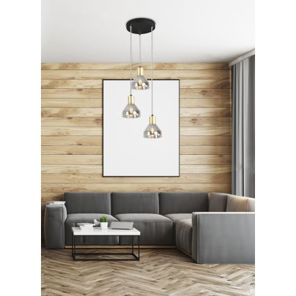 Lámpara araña GREGORY 3xE14/40W/230V