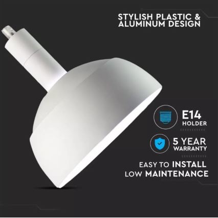 Lámpara colgante 1xE14/60W/230V blanco