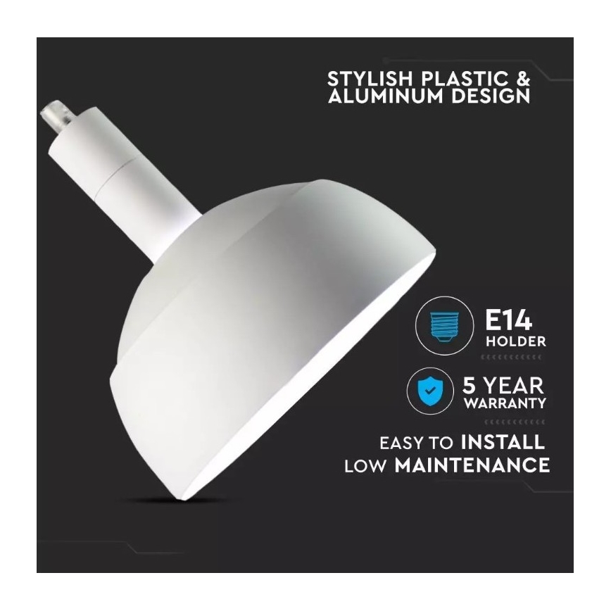 Lámpara colgante 1xE14/60W/230V blanco