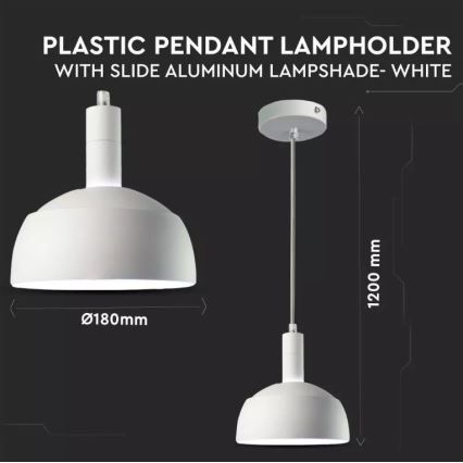 Lámpara colgante 1xE14/60W/230V blanco